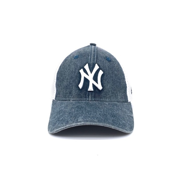 New Era Faded New York Yankees Mesh Flex-Fit S/M Baseball Hat - Picture 2 of 4